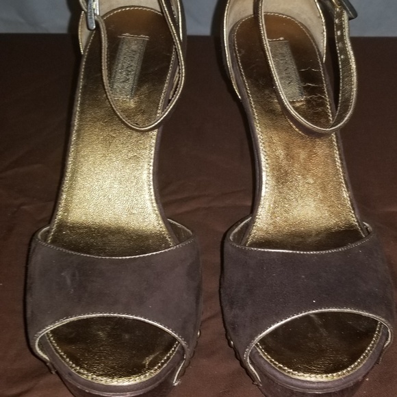 Prada Brown Suede Wedges - Picture 1 of 4